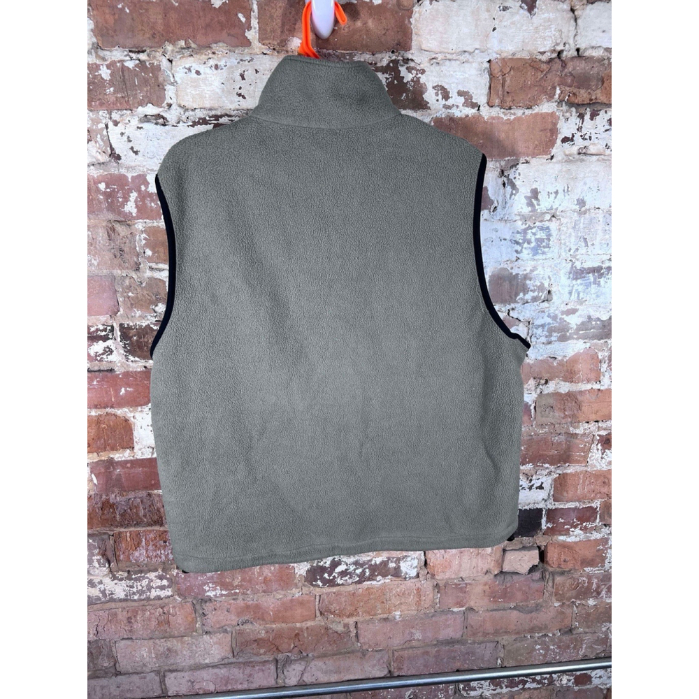 Woolrich Vest Mens Large? Grey Charcoal Heather Full Zip Fleece Sleeveless Outer - Picture 2 of 3